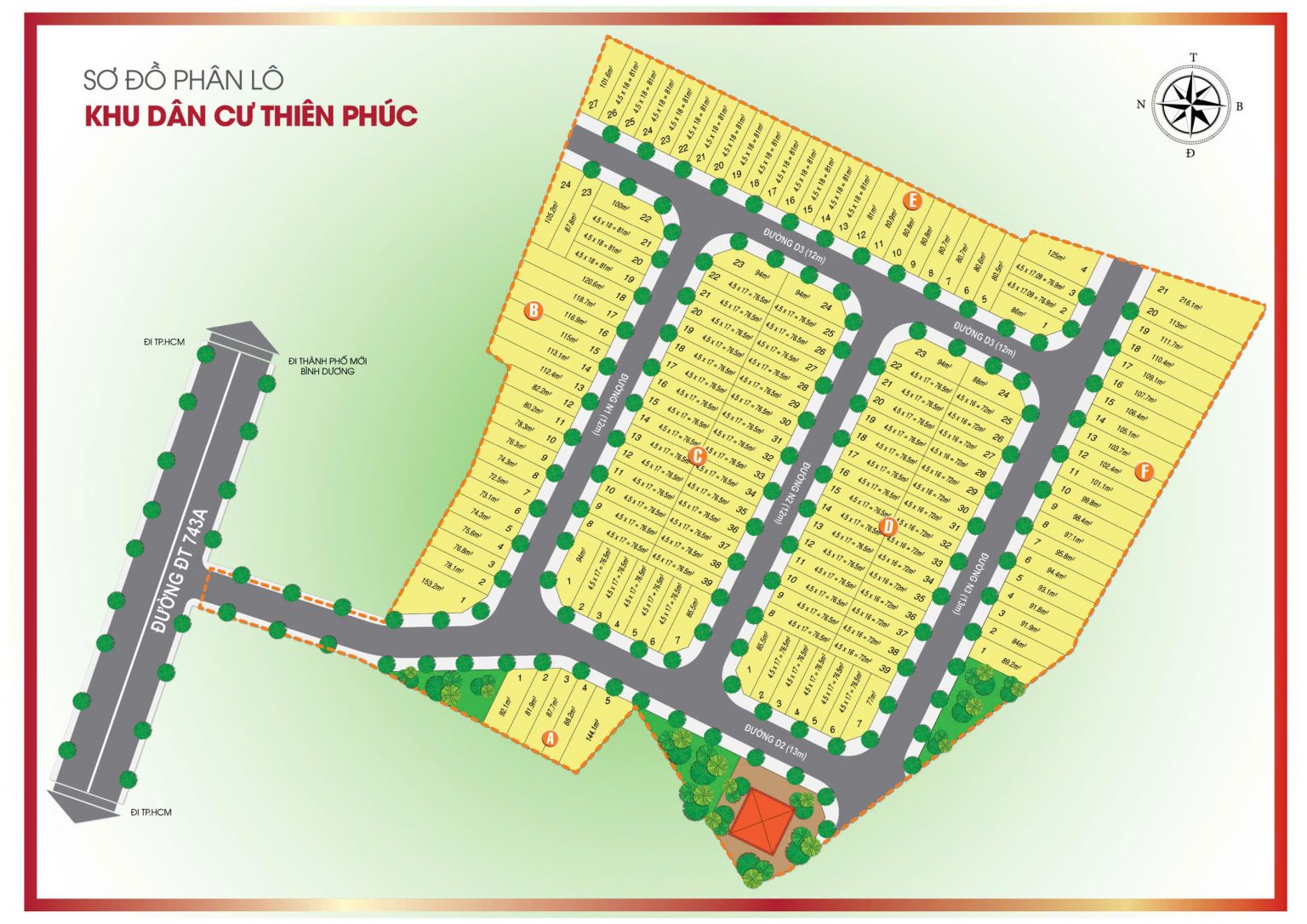 mặt bằng dự án thiên phúc residence