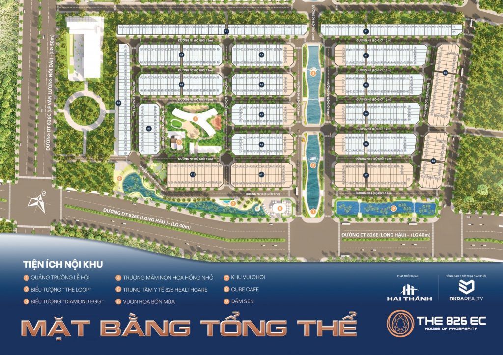 mặt bằng tổng thể dự án the 826 ec