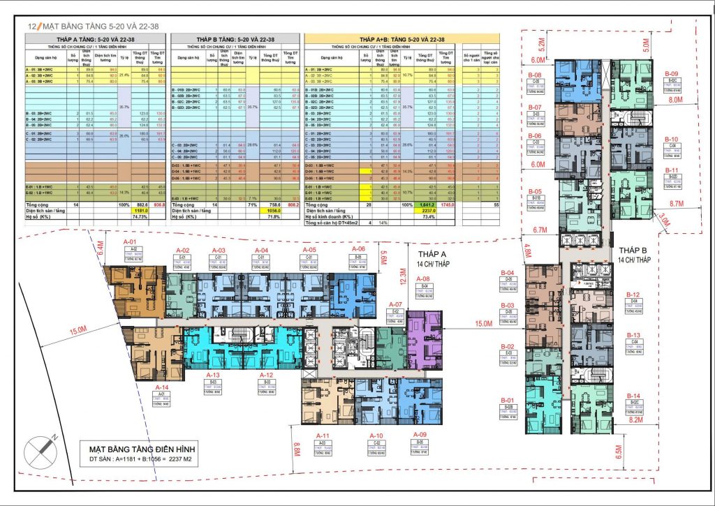 mặt bằng A&T Saigon Riverside