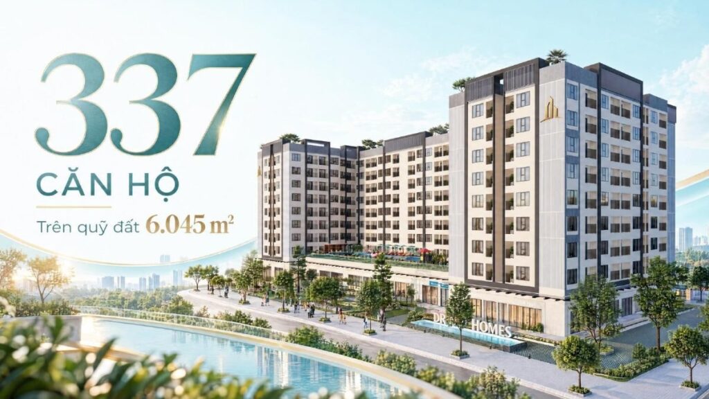 Tòa chung cư Dragon Homes 9 tầng với 337 sản phẩm tại Đức Hòa